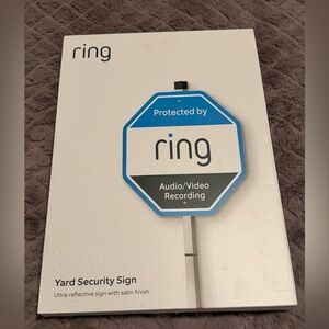 Ring Security Sign with Blue and White Design